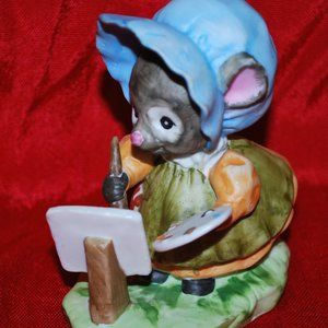 Vintage NARCROSS Matilda Mouse Painting Figurine R